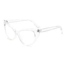 Marco Lentes Ópticos Cat Eye Classic Transparente Clear 68mm