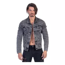 Chamarra De Mezclilla Stretch Hombre Opps Jeans Acid Wash