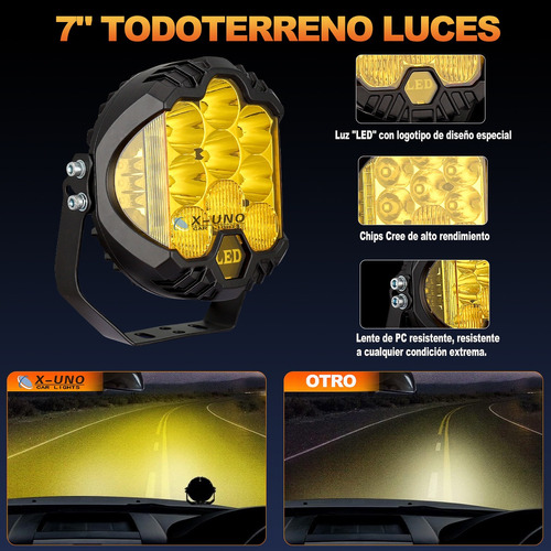 7 Pulgadas Faros Jeep Luces Cree 90w X-uno Car Lights - 1/pz Foto 9