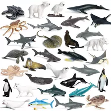 Kit De Juguetes Realistic Marine Life Arctic Animals, 32 Uni