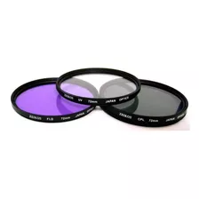 Kit Filtros 62mm 72mm Zeikos 3 Unidades Uv + Cpl + Fld