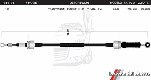 Chicote Transversal Pick Up Hyundai 2005/ 2007 Foto 3