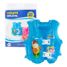 Colete Infantil Inflável Piscina/ Praia - Rosa