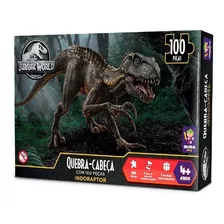 Quebra Cabeça 100 Pçs - Jurassic World - Indoraptor - Mimo