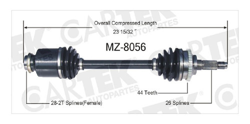 Flecha Delantero Rh Fd Escort Std L4 Zx2 S/r 2000 Ctk Foto 2