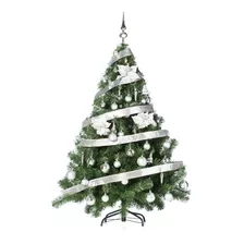 Arbolito Navidad Montañes Deluxe 1.30mts Decoración Plata 