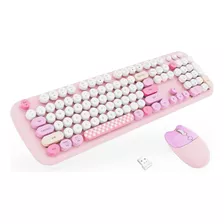 Kit De Teclado Y Ratón Inalámbricos Mofii Zero 2.4 Ghz Rosa