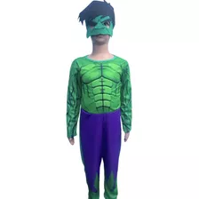 Roupa Fantasia Incrivel Hulk Longa C/ Mascara De E.v.a