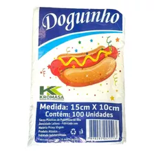 600 Sacos Plástico Para Mini Hot Dog 15cm De Largura X 10cm