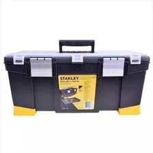 Caja Plastica Con Bandeja Cierres De Alumínio Stanley 22-080 Color Negro