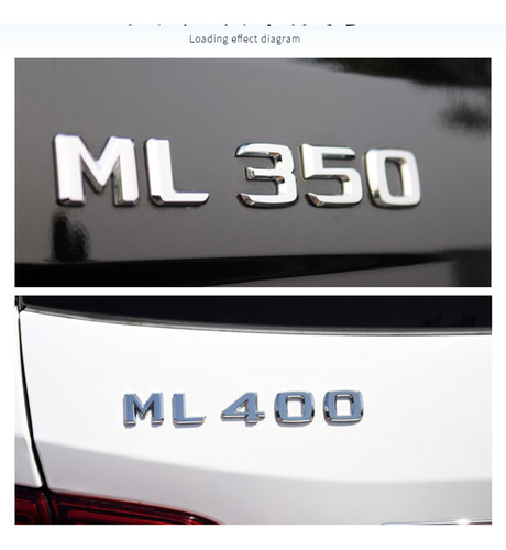 3d Abs Trunk Badge Sticker Ml 300 Para Mercedes- Benz Ml300 Foto 6