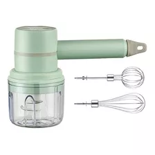 Mini Batedeira Elétrica Sem Fio Portátil Com Mixer - 2 Em 1 Cor Branco