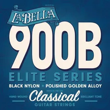 Encordado La Bella Guitarra Clasica Golden Nylon Negro 900b