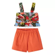 Conjunto Short Mayoral Niña Top Flores 2 Piezas