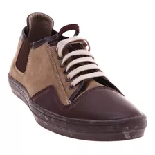 Tenis Choclo Casual Café Canvas Via Urbana Fashion C79- C25