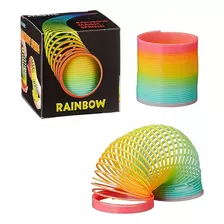 Resorte Antiestrés Aro Mágico Espiral Rainbow X 4 Unidades 