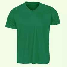 Camiseta Malha Fria Gola V Camisa Pv Poliéster Com Viscose