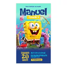 Invitación Digital Bob Esponja Personalizada