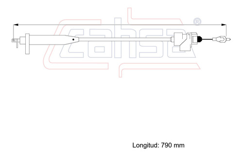 Cable Sobremarcha Para Oldsmobile Cutlass Calais 1984 3.8l Foto 2