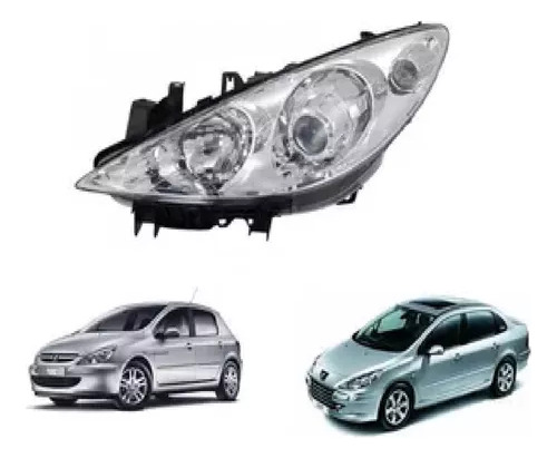 Faro Cromado Dfzp Peugeot 307 Sedan 2006 2007 2008 2009 Foto 2