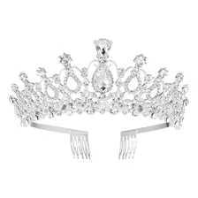 Corona Nupcial De Cristal, Tiara De Princesa De Rhinest...