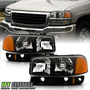 Smoked Set 1999-2006 Gmc Sierra Yukon Led Drl Bumper Par Yyk