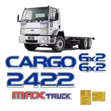 Kit Adesivo Compatível Ford Cargo 2422 6x2 Max Truck Kit54 Cor Padrão