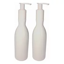 Porta Shampoo Cond Sabonete Liq Válvula Pump 300ml 2 Frascos