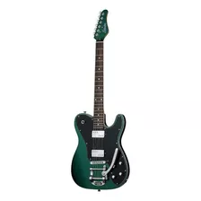 Guitarra Eléctrica Schecter Pt Fastback Ii B De Aliso Dark Emerald Green Con Diapasón De Palo De Rosa