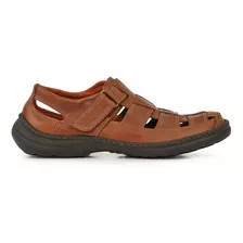 Sandalia Cuero Hombre Briganti Zapato Goma Confort Hcsd01317