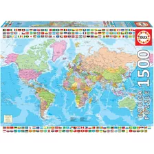 Educa - Mapa Político Mundial - Rompecabezas De 1500 Piezas 