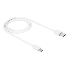 Cable Usb Tipo C 1 Metro 2.4a Carga Rápida Color Blanco