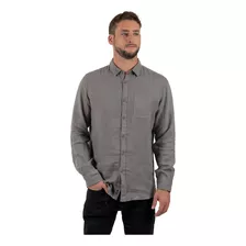 Lino Shirt Iron Gate Black Bubba