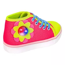 Tênis Kidy Infantil Menina Neon Pink Com Luz 