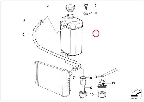 Deposito Anticongelante Bmw 323 325 328 M3 Z3 1992-1999   Foto 3