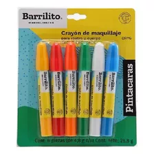 Crayones De Maquillaje Barrilito 6 Piezas 4.8g Color Multicolor