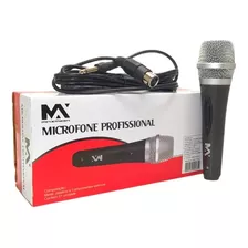 Microfone Dinâmico Profissional Com Fio 3,5 Metros Original