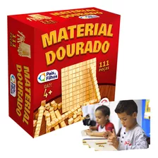 Material Dourado Madeira Pedagógico Educativo Escolar 111pçs