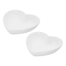 2 Petisqueira Wolff Coração De Porcelana Branco