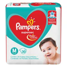 Fraldas Pampers Supersec M 30 U