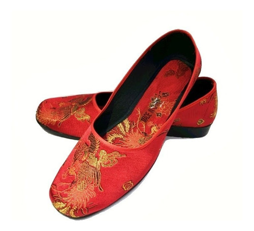 Sapato Feminino Sapatilha Chinesa Japonesa Oriental 