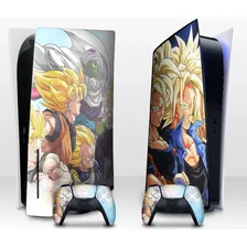 Skin Para Ps5 Com Disco Dragon Ball Z Goku Versões