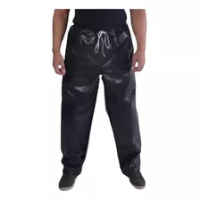 Calça De Chuva Pvc Forrada Preta Tamanho Com Ca