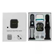 Kit Smart Watch T55 Pro Max + 2 Mallas + Auriculares I12