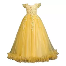 Vestido Maxi De Dama De Honor De Boda De Princesa Con Apliqu