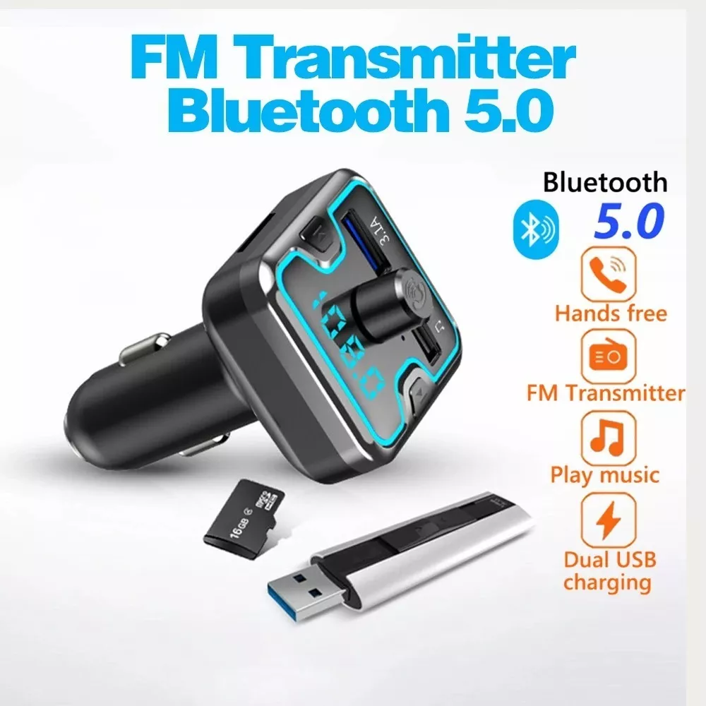 Transmisor Fm Con Bluetooth 5,0 Para Carro, Multifunción 