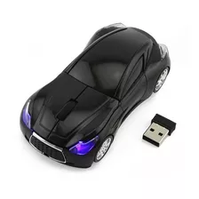 Mouse Óptico Inalámbrico Carro Deportivo Luz Stop