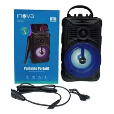 Parlante Portatil Inova 5 Pulgadas C/microfono Y Led Colores