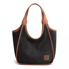 Bolso De Mano De Lona Vintage Bolso Femenino Tamaño Grande