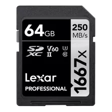 Memoria Sd Lexar Professional Sdxc Uhs-ii 64gb 1667x 250mb/s